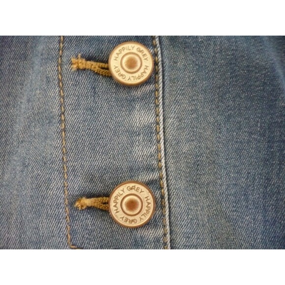 Happily Grey Juniors Size 11/30 Button Details On Front Nautical Bodycon - Picture 3 of 9